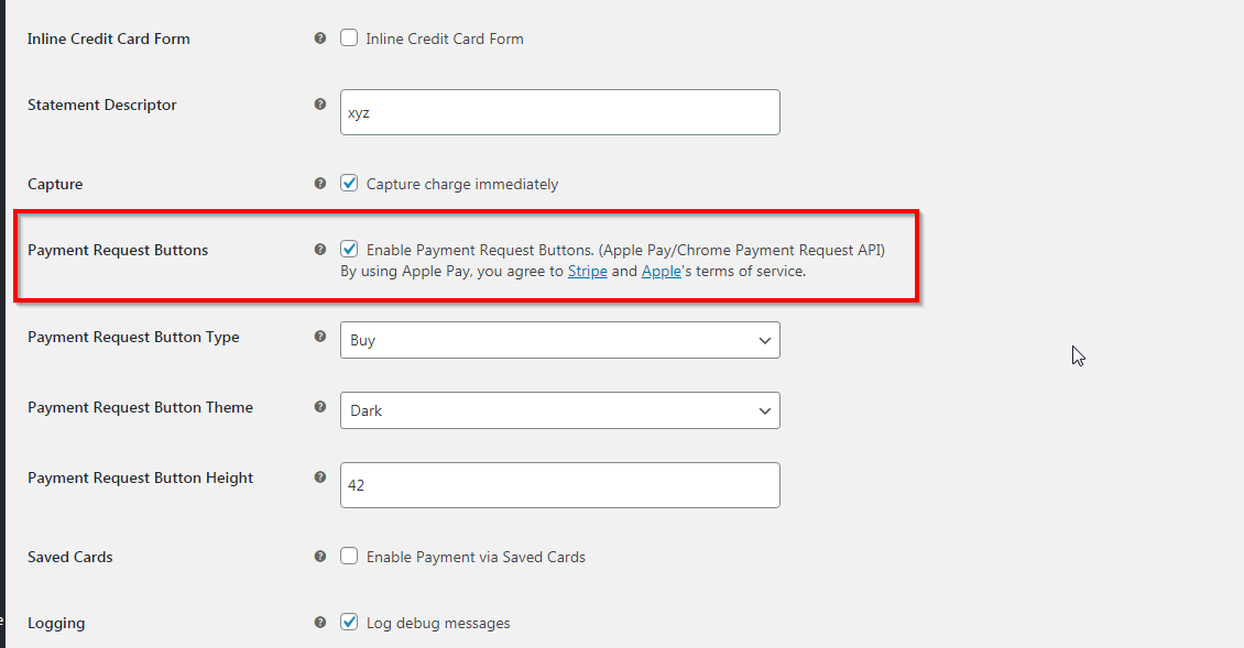 Enable Payment Request Buttons