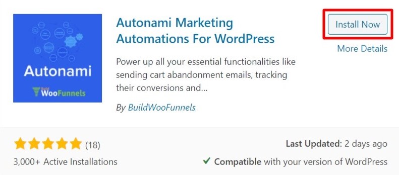 Install Autonami on WordPress