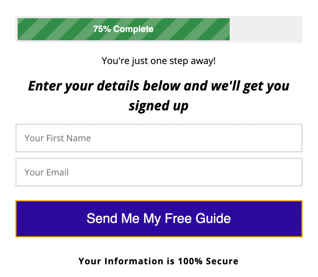 an opt-in form with the Funnel Builder