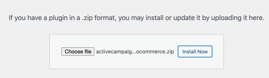 Install the ActiveCampaign for WooCommerce