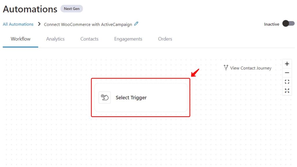 WooCommerce Activecampaign - select an event