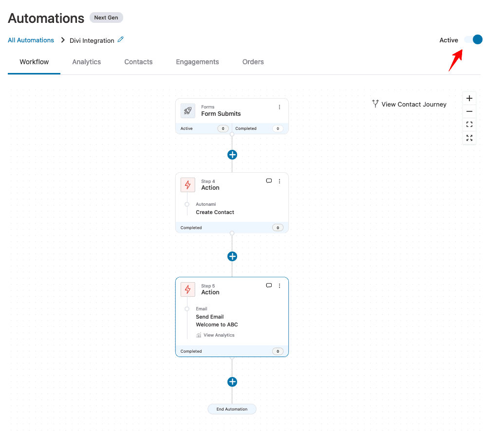 Now, turn the automation toggle to active to make your automation live